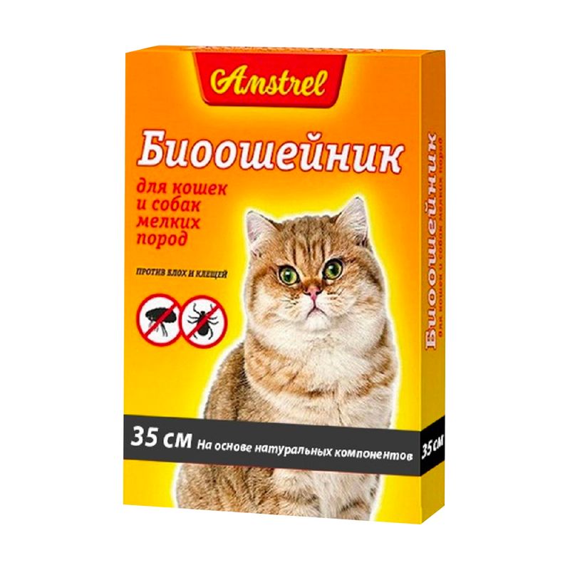 Биоошейник для кошек и собак, Amstrel, 35 см