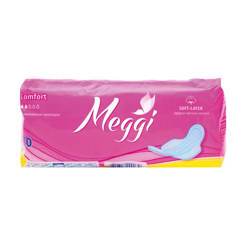 Гигиенические прокладки "Comfort", Meggi, 10 шт.