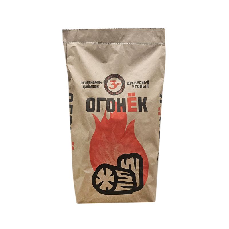 Древесный уголь "Огонёк", 3 кг