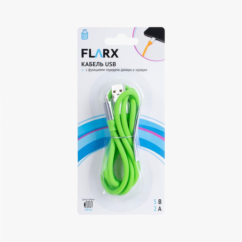 Кабель USB, FLARX, 100 см, в ассортименте