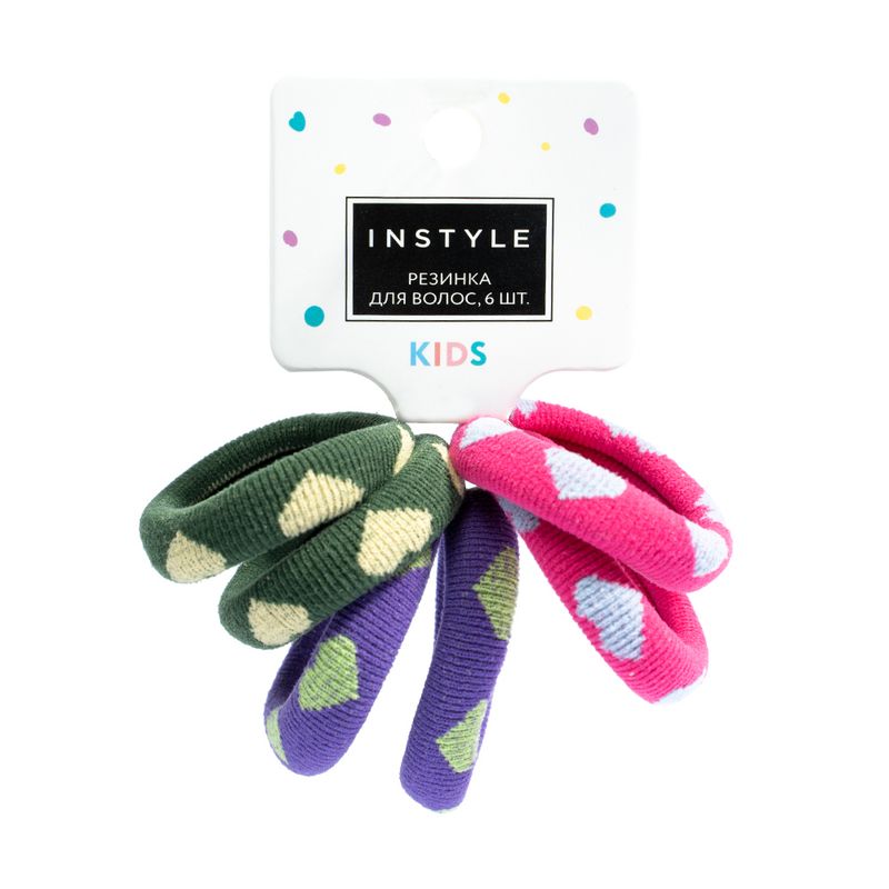Резинка для волос, InStyle, 6 шт., в ассортименте