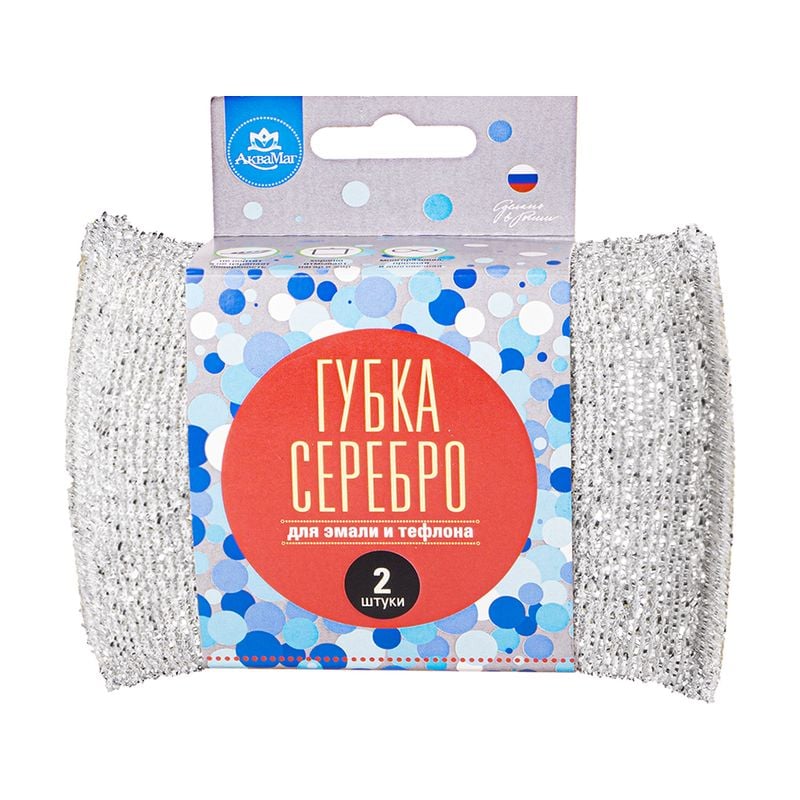 Губки для эмали и тефлона, АкваМаг, 2 шт.