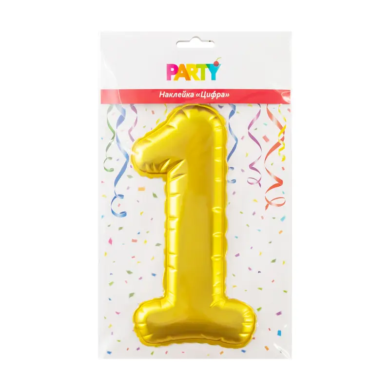 Наклейка "Цифра", Party, в ассортименте