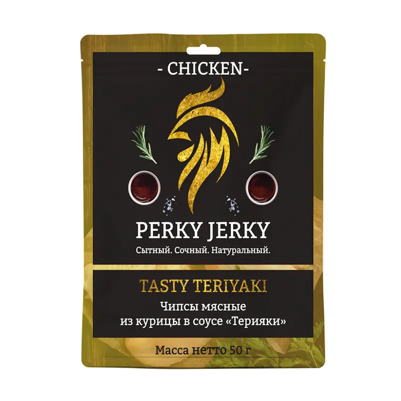 Чипсы мясные из курицы, PERKY JERKY, 50 г, в ассортименте