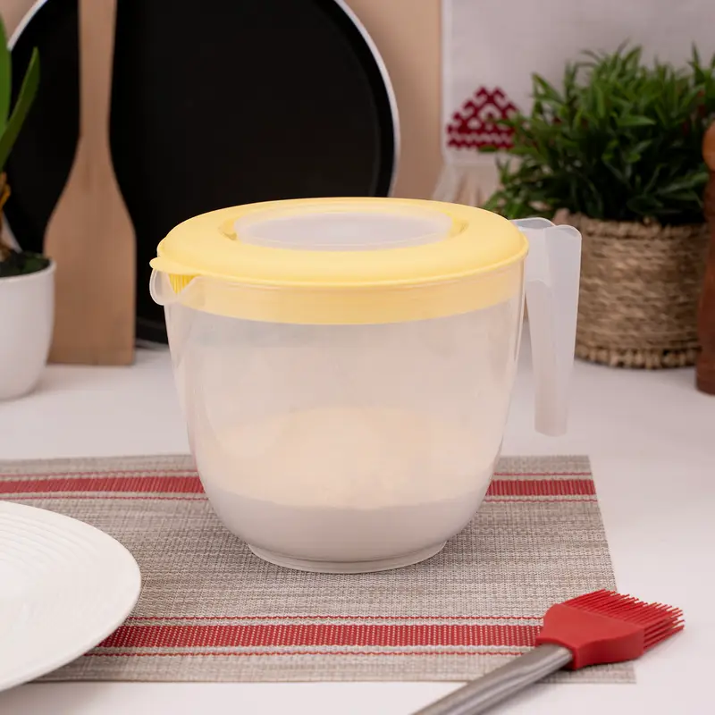 Ёмкость для миксера мерная с крышкой, PLAST TEAM, 1,9 л, в ассортименте