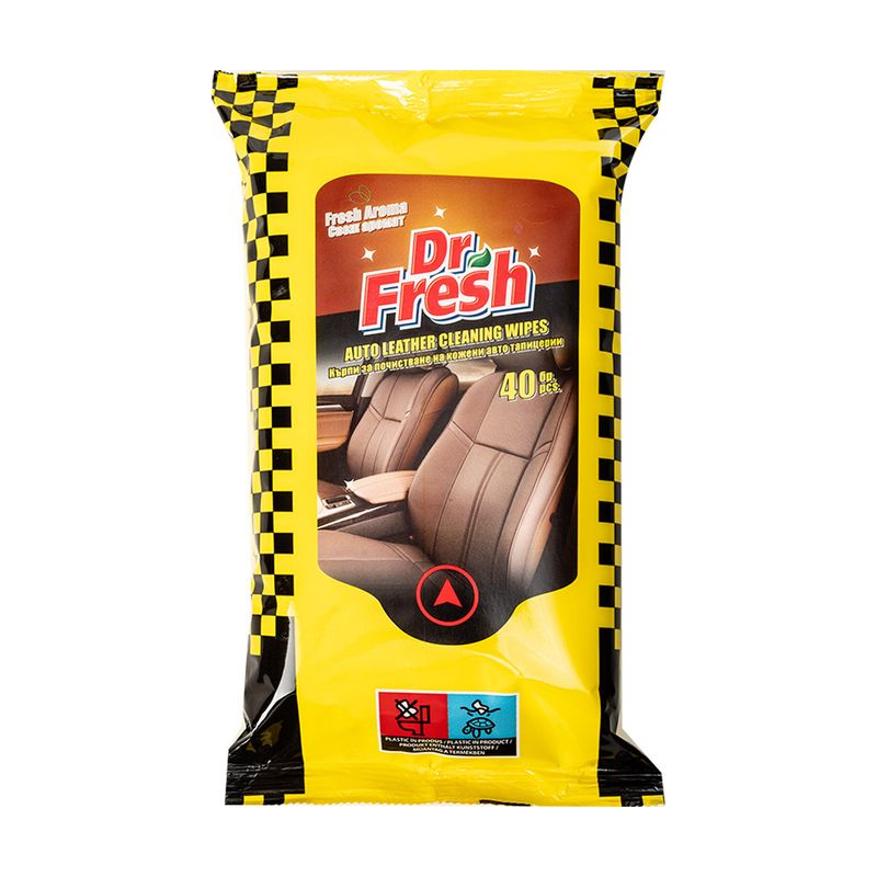 Влажные салфетки для чистки салона автомобиля Dr.Fresh, 40 шт.