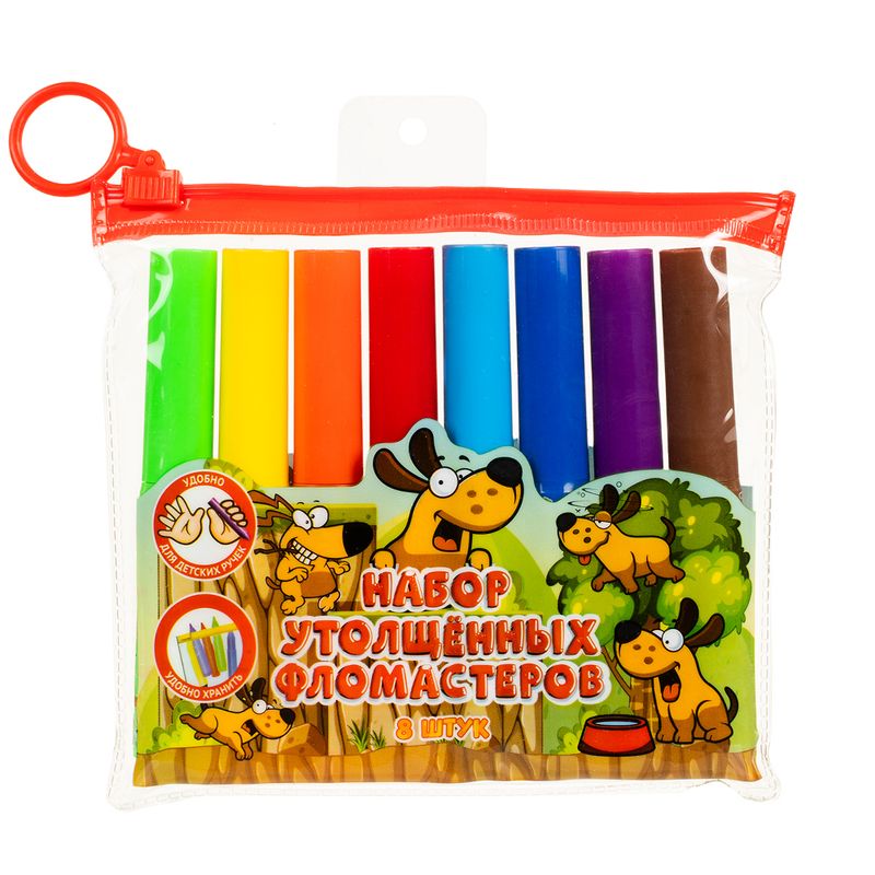 Набор утолщённых фломастеров, Kid`s Fantasy, 8 шт., в ассортименте