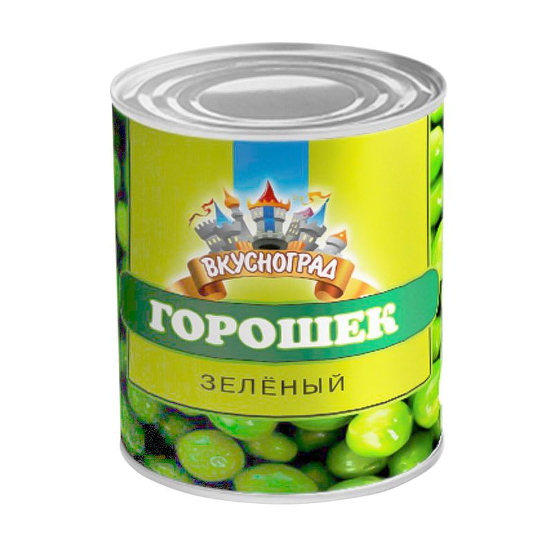 Горошек зелёный, Вкусноград, 400 г