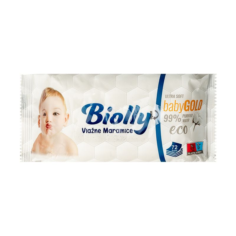 Детские влажные салфетки Biolly, 72 шт.