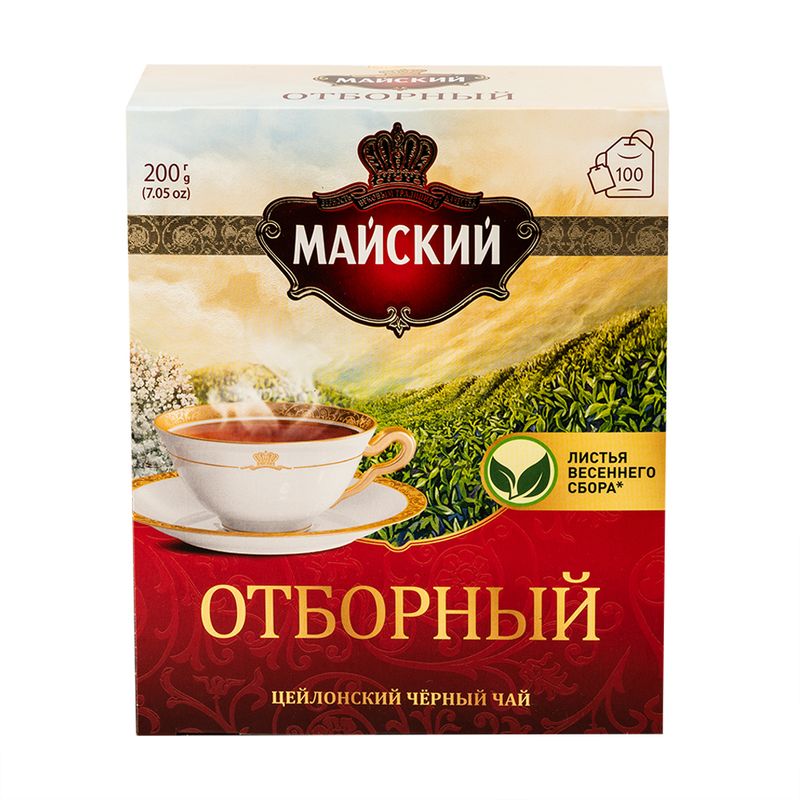 Чай "Отборный", Майский, 100 пакетиков х 2 г