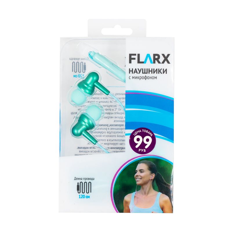 Наушники с микрофоном, Flarx, в ассортименте