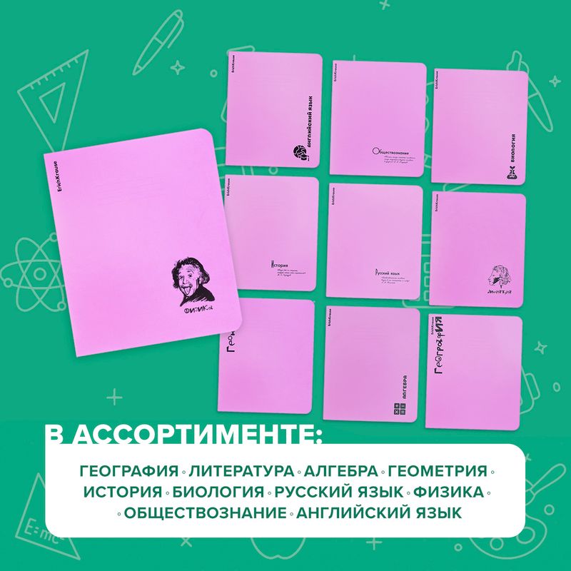 Тетрадь предметная, ErichKrause, 48 листов, в ассортименте