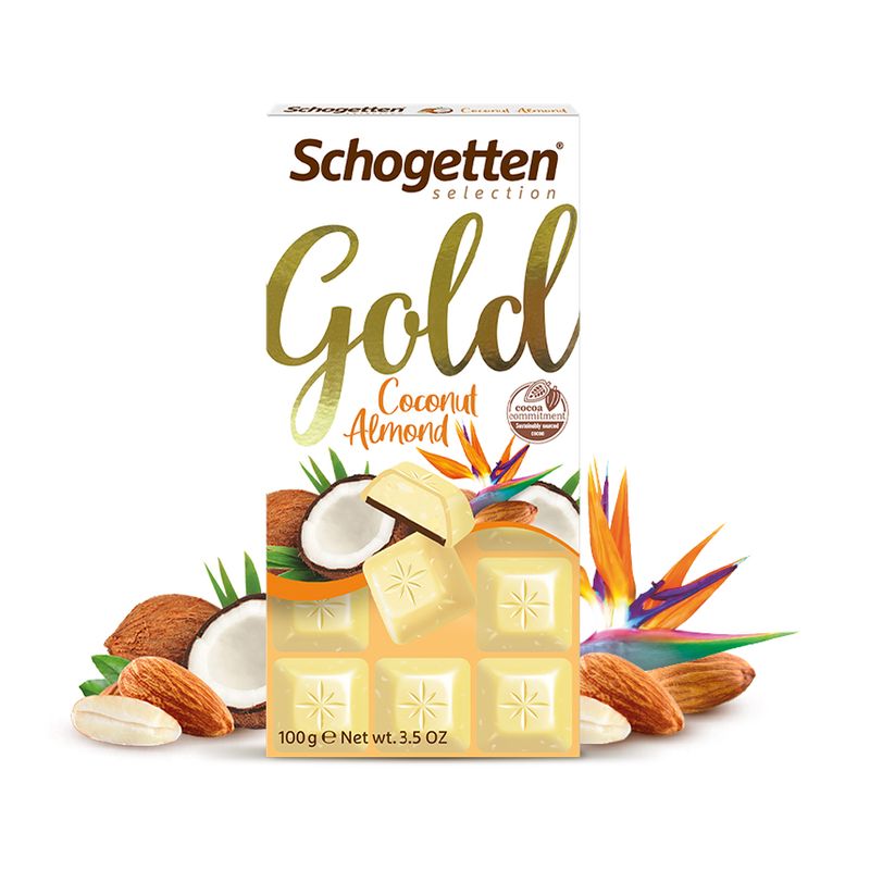Белый шоколад SCHOGETTEN GOLD с фисташками, 100 г