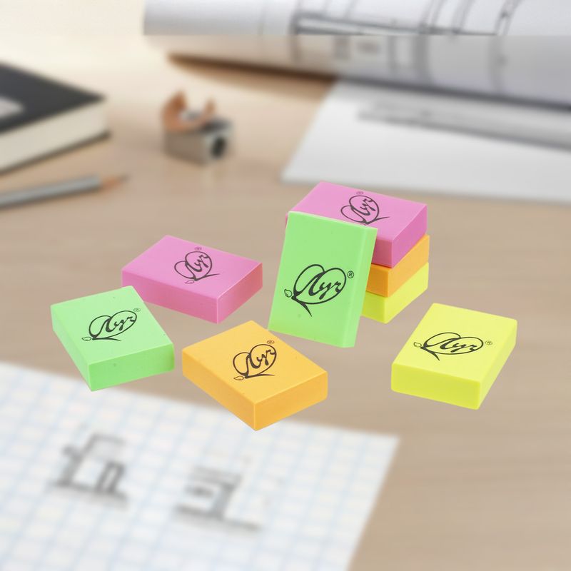 Ластики, Луч, 8 шт., в ассортименте