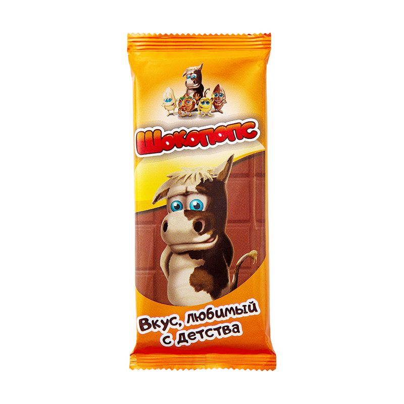 Плитка кондитерская молочная "Шокопопс", 90 г