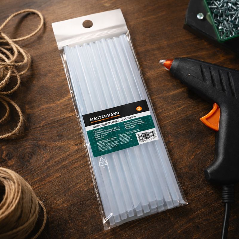 Набор стержней клеевых, Master Hand, 10 шт., 7х200 мм