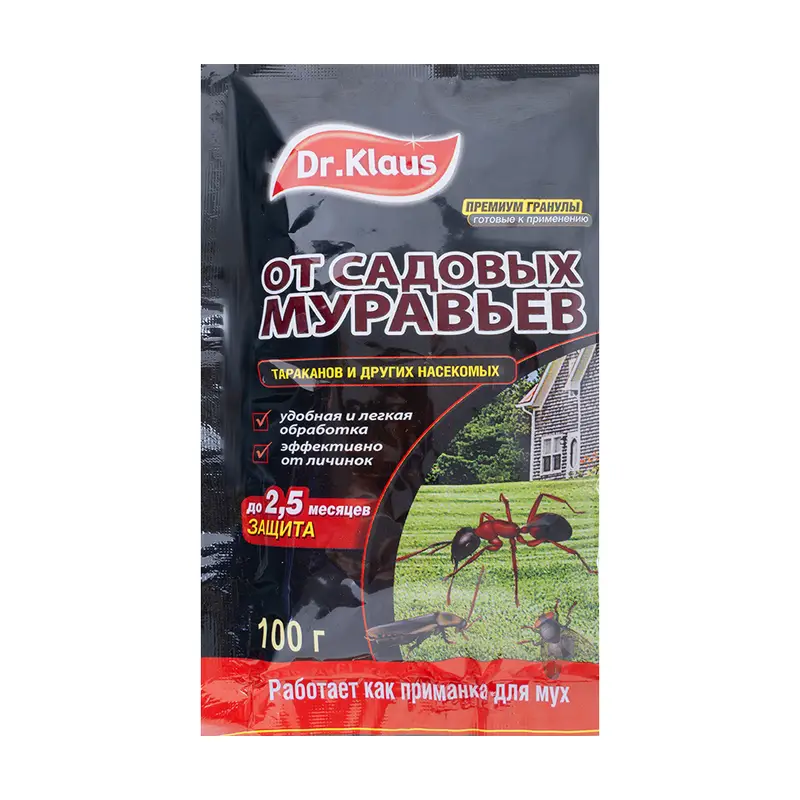 Гранулы от садовых муравьёв, DR. KLAUS, 100 г