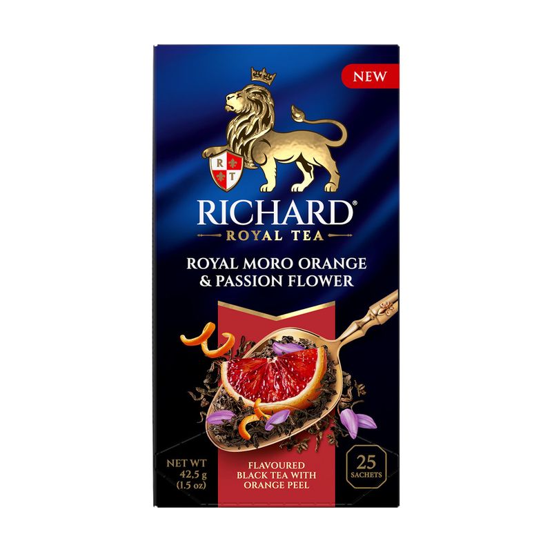 Чай чёрный "Royal Moro orange & Passion flower", Richard, 25 пакетиков, 42,5 г