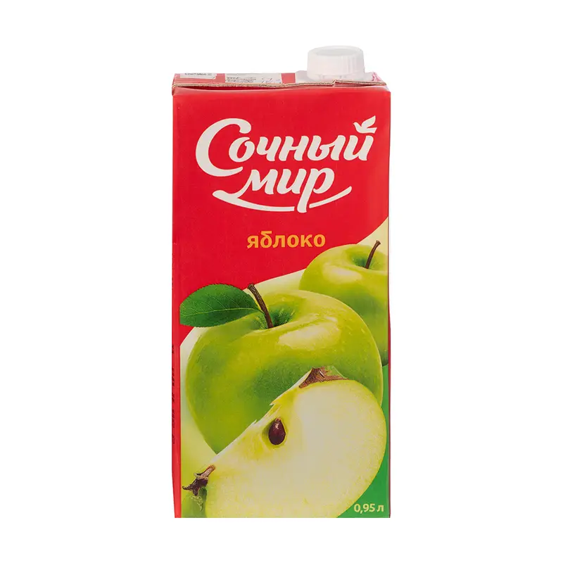 Напиток сокосодержащий, Сочный мир, яблоко, 0,95 л