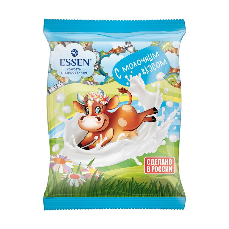 Глазированные конфеты, ESSEN, с молочным вкусом, 180 г