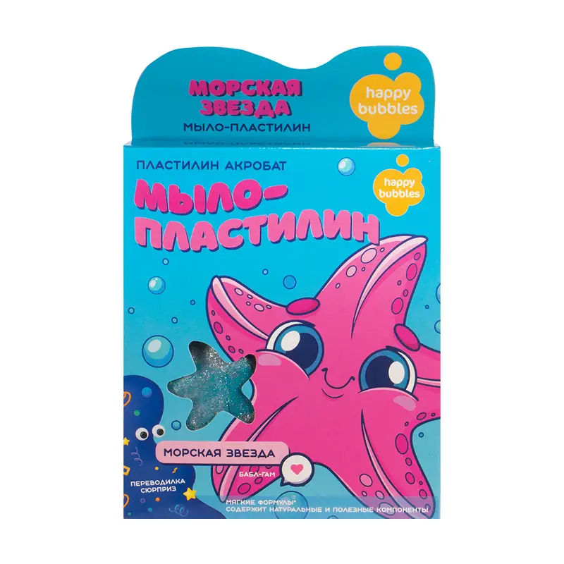 Мыло-пластилин, Happy Bubbles, 35 г, в ассортименте