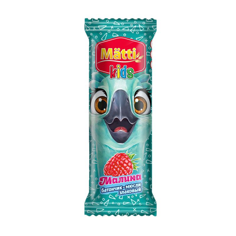 Батончик-мюсли злаковый "Малина", Mätti kids, 24 г