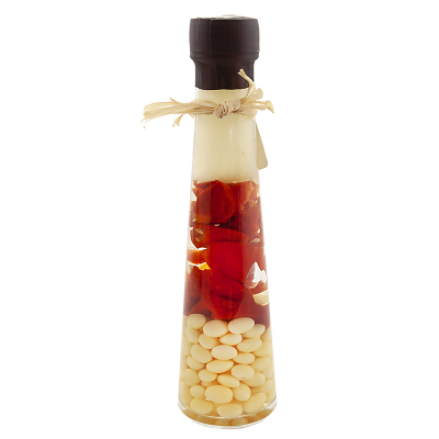 Декоративная бутылка с овощами
