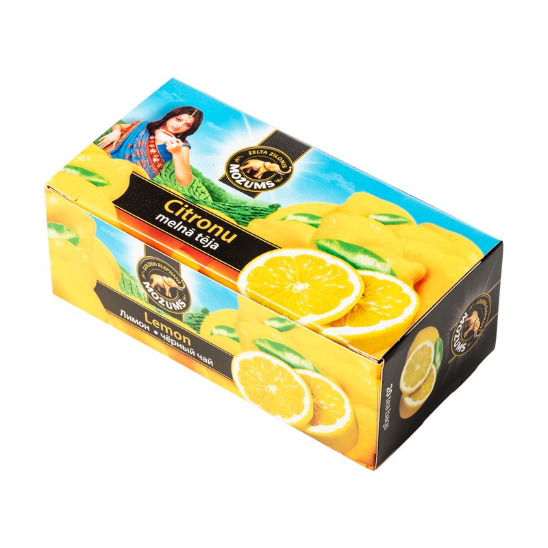 Чай "Možums" чёрный со вкусом лимона, 20*1,5 г