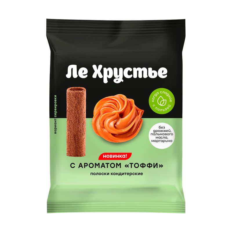 Полоски кондитерские, ЛеХрустье, 100 г, со вкусом тоффи
