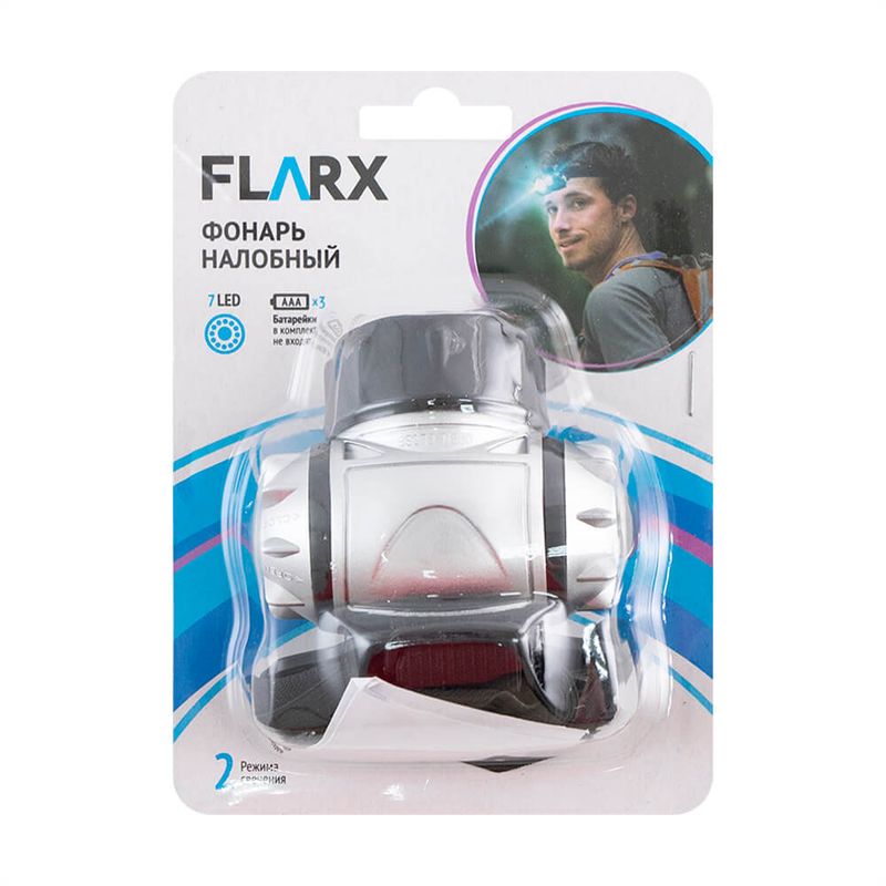 Фонарь налобный, Flarx, в ассортименте