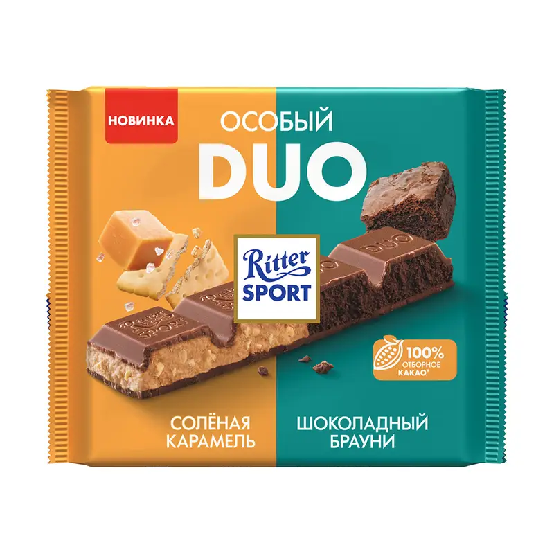 Шоколад "DUO", Ritter Sport, 218 г, в ассортименте