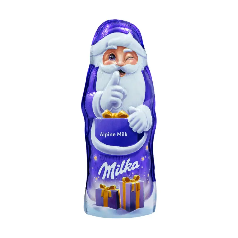 Шоколад молочный, Milka, в форме Деда Мороза, 90 г