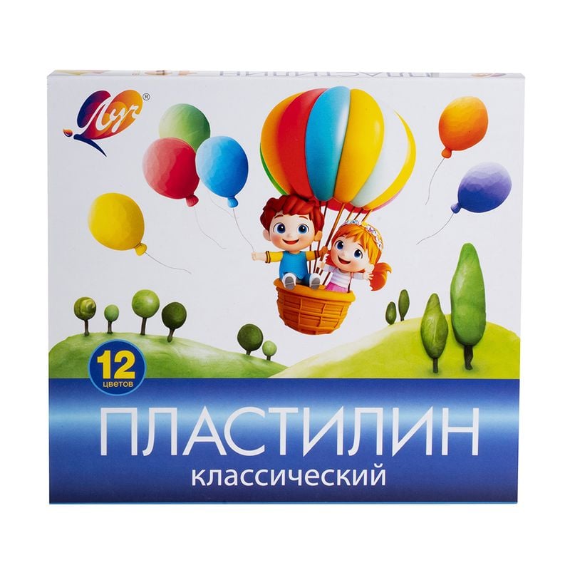 Пластилин, Луч, 12 цветов
