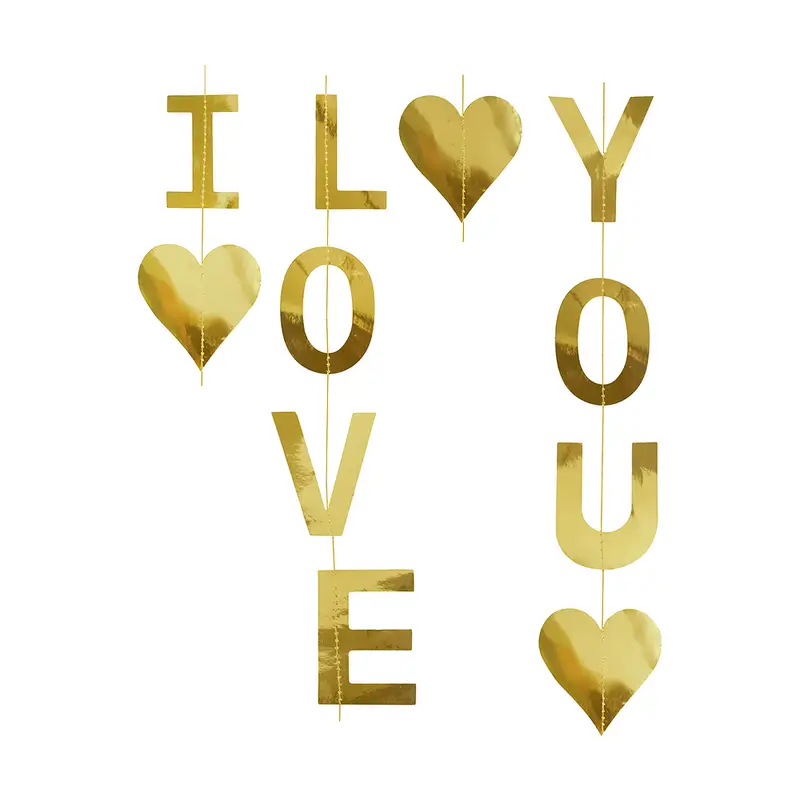 Декорация подвесная "Люблю", With Love, 1 м, в ассортименте