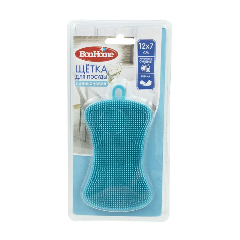 Щетка силиконовая, BonHome, 12х7 см, в ассортименте