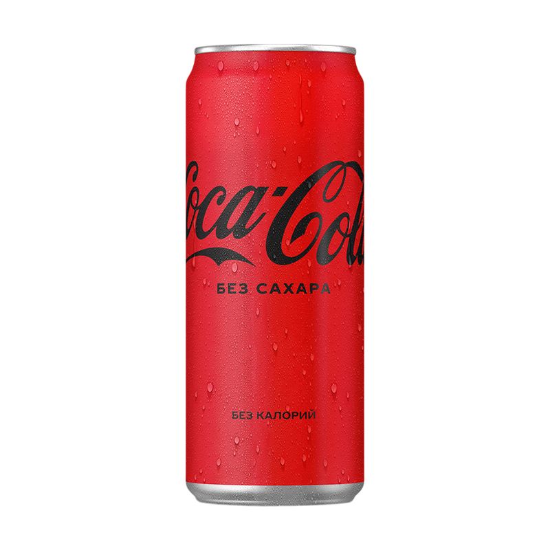 Напиток газированный, Coca-Cola, без сахара, 0,33 л