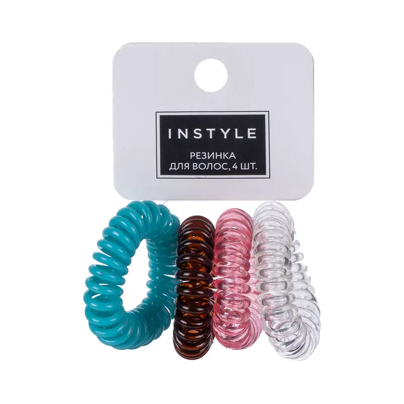 Резинка для волос, INSTYLE, 4 шт., в ассортименте