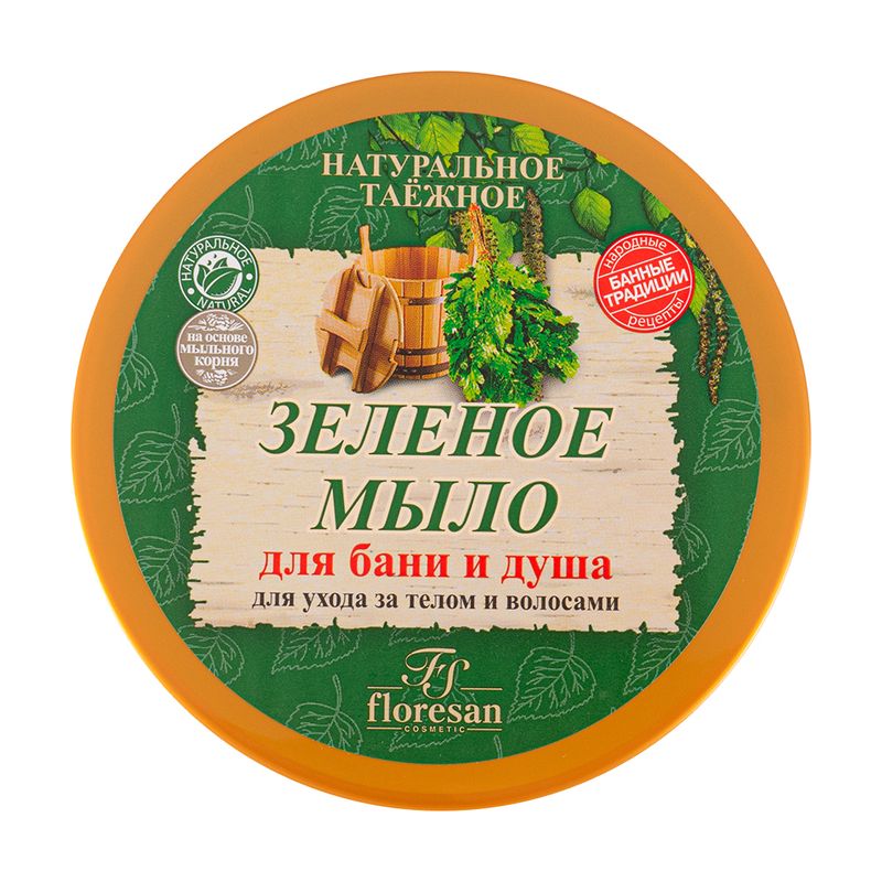 Мыло натуральное для бани и душа, Floresan, 450 г