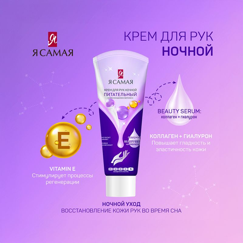 Крем для рук "Питательный", Я САМАЯ, 75 мл, в ассортименте
