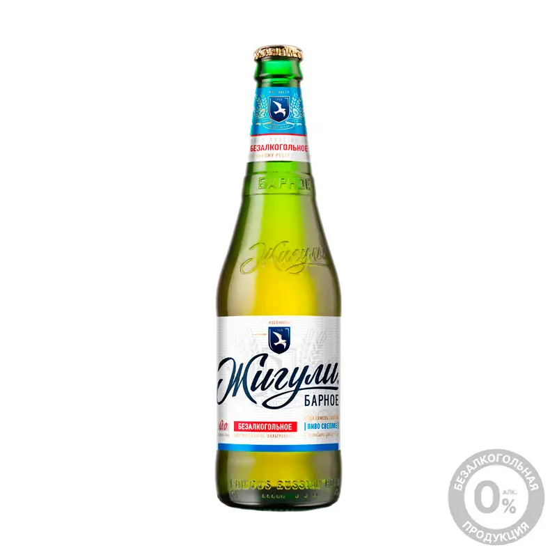 Пиво "Барное", Жигули, безалкогольное, 0,45 л