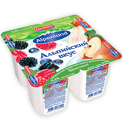 Йогурт "Alpenland. Лесная ягода", 0,3%, 95 г