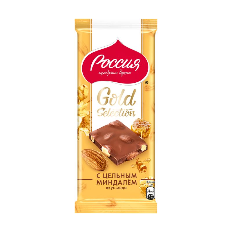 Шоколад "Gold selection", Россия – щедрая душа!, 80 г, в ассортименте