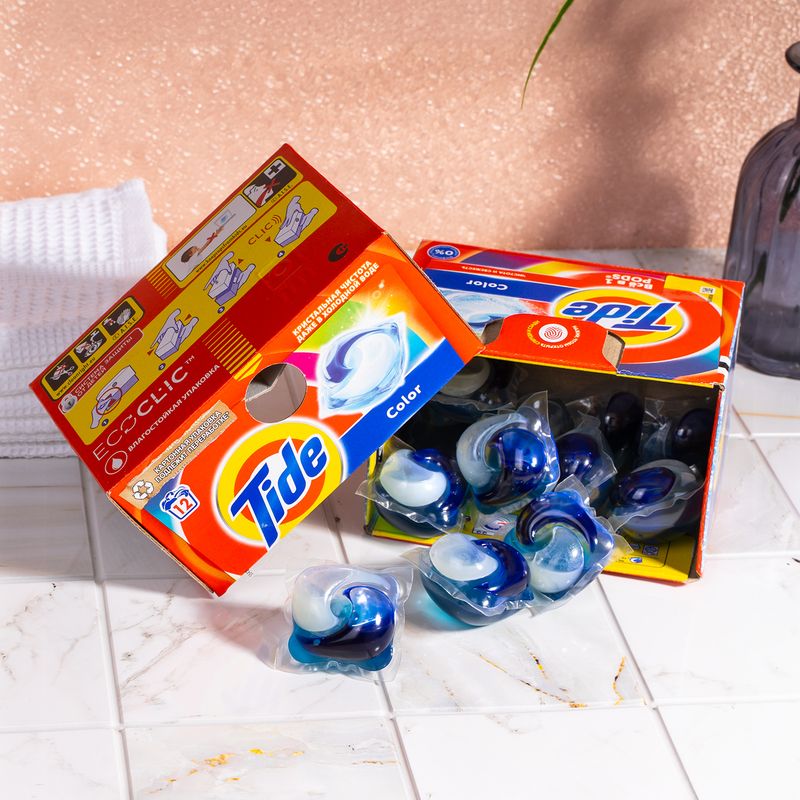 Капсулы для стирки "Color", Tide, 12 шт.