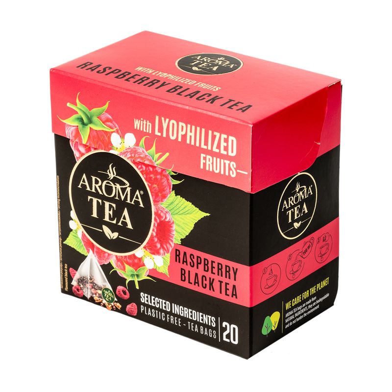 Чай черный Aroma Tea, с сушеной малиной, 30 гр.