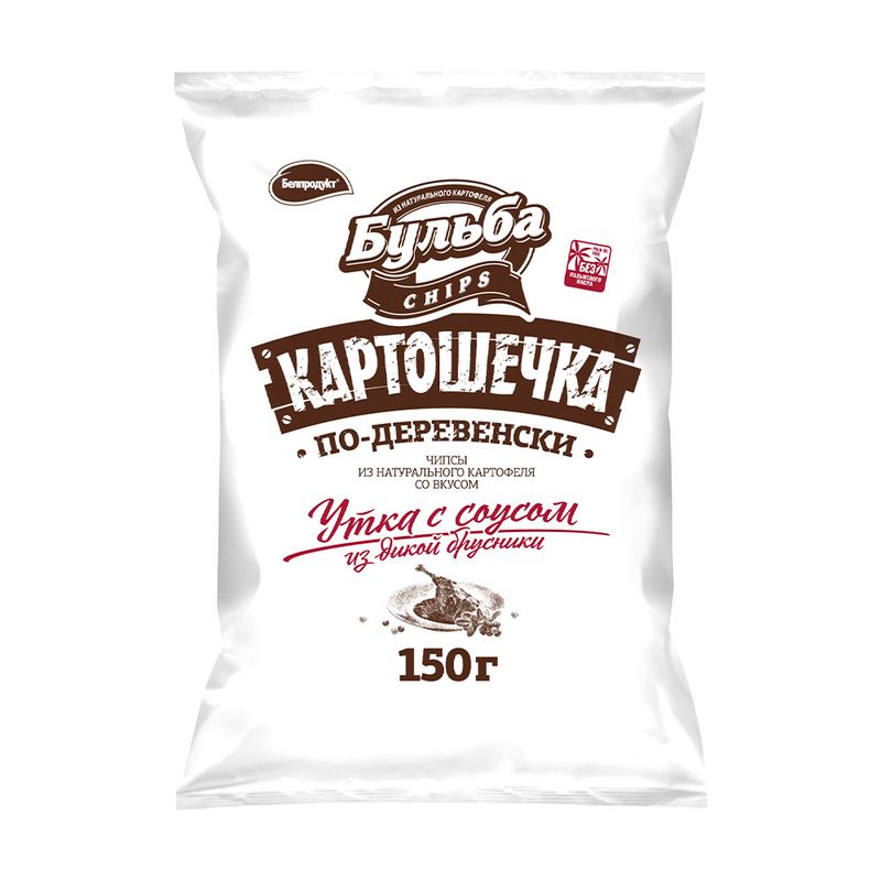Чипсы "Картошечка по-деревенски", БУЛЬБА chips,150 г, в ассортименте