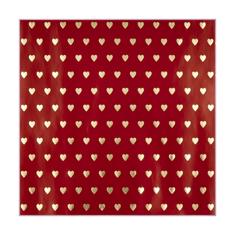Бумага упаковочная "Сердечки", With Love, 70х100 см, в ассортименте
