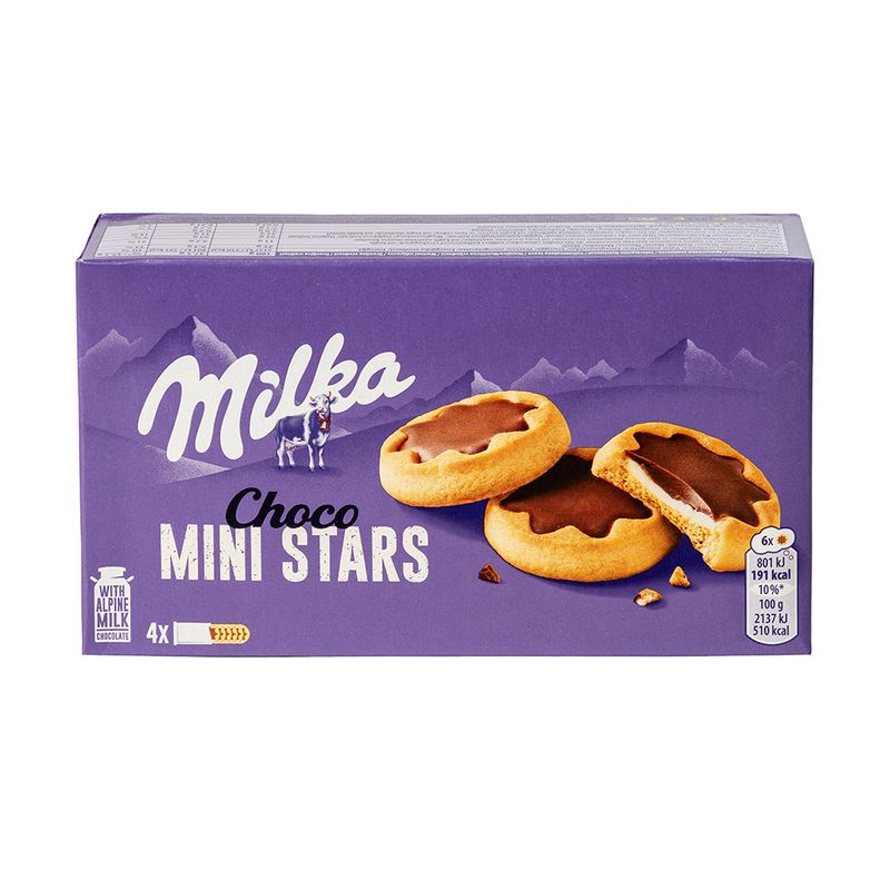 Печенье Milka Choco Mini Stars, 150 г