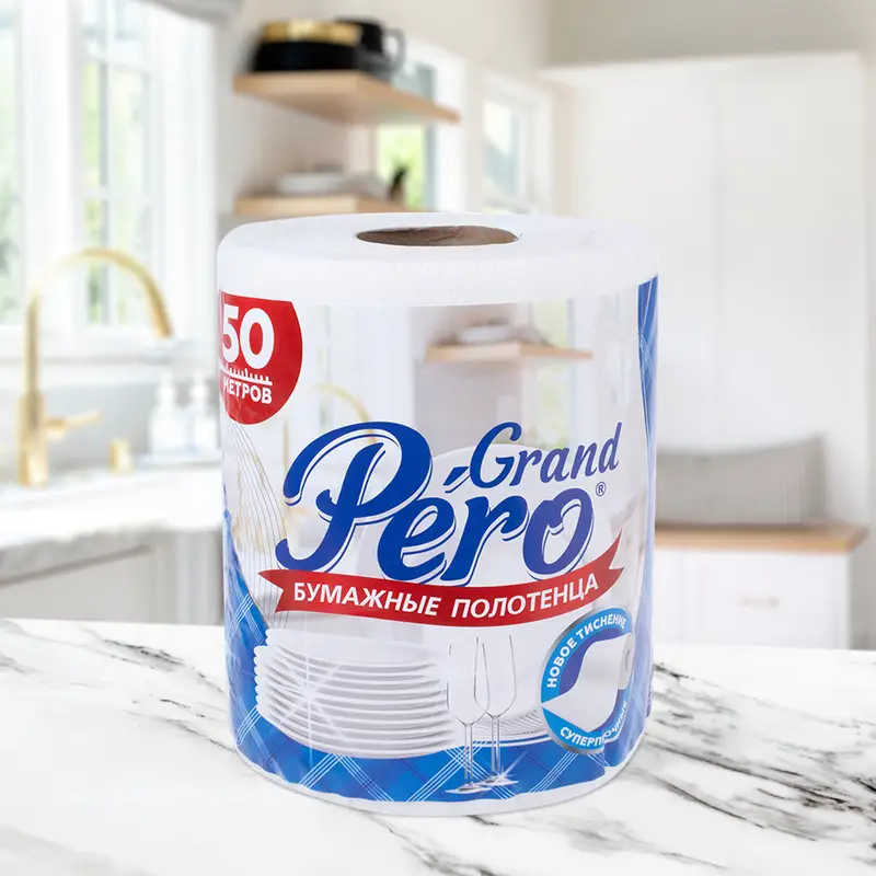 Полотенца бумажные "Grand", Pero, 50 м