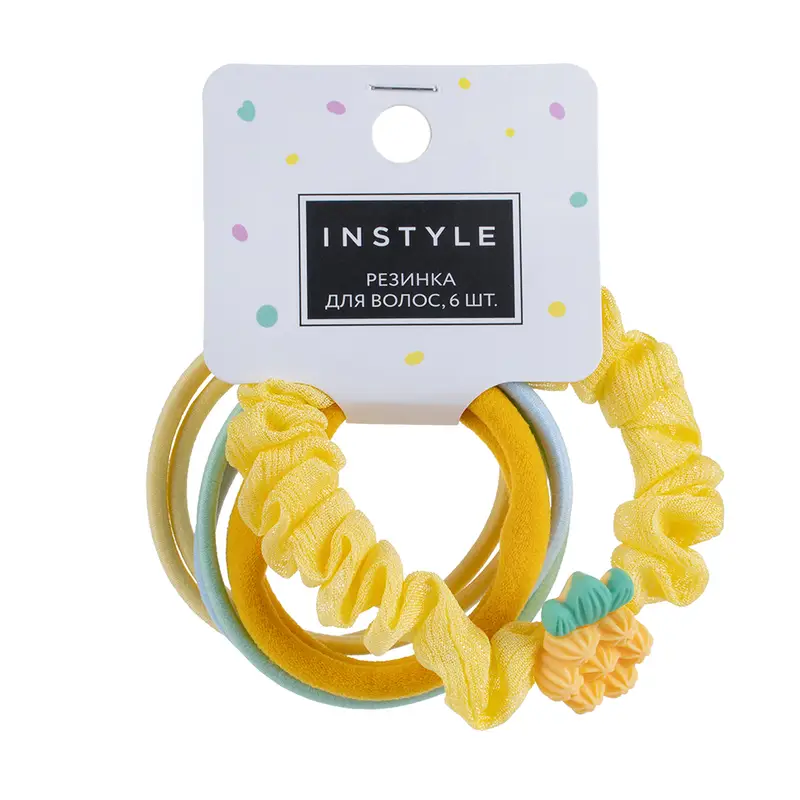 Резинка для волос, INSTYLE, 6 шт., в ассортименте