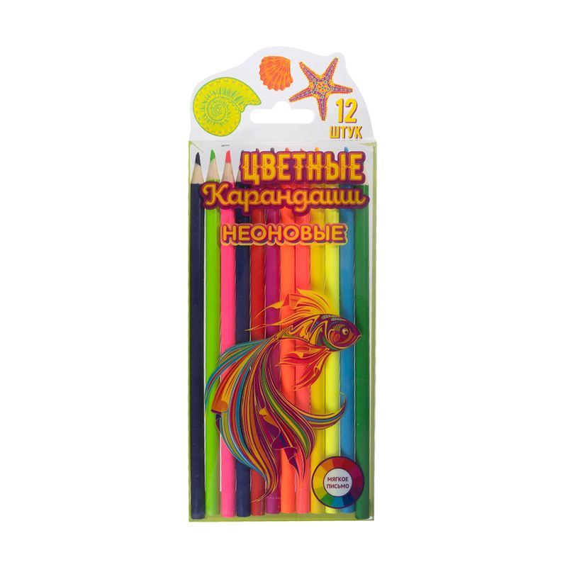 Цветные карандаши, Kid`s Fantasy, 12 шт., в ассортименте